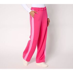 Maya J Women's Pants Sz L Tall Clubhouse Scuba Knit Blue A681403